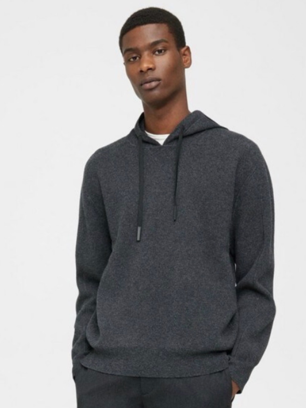 Theory Men's Dark Gray Hoodie